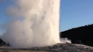 Old Faithful Geyser eruption Yellowstone NP