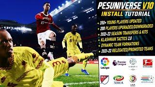 PES 2021 - PESUNIVERSE V10 Option File Install Tutorial - 21-22 Kits Klashman Tactics 2.0 & More