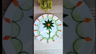 Vegetables salad ideas l Cucumber cutting ideas #saladart #vegetables #foodart #shorts #diy #salad