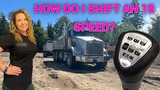 How to shift an 18 speed Eaton Fuller Transmission. Down shifting explained on a loaded semi truck.