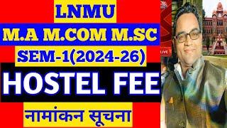 Lnmu PG Admission 2024-26 Fee