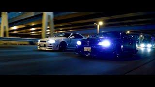 Night Run with Charles and Dustins R34 GTRs in Tokyo  4K