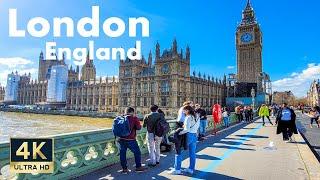 London England  4K Walking Tour March 2022 Big Ben to Buckingham Palace