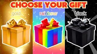 ESCOLHA O SEU PRESENTE GOLD RAINBOW BLACK  ELIGE TU REGALO  CHOOSE YOUR GIFT GOLD RAINBOW BLACK 