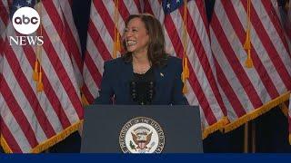 Kamala Harris holds 1st campaign rally since Bidens withdrawal