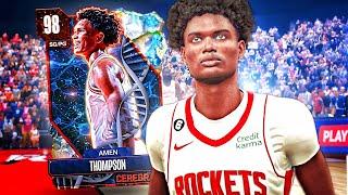 GALAXY OPAL AMEN THOMPSON GAMEPLAY A FREAK ATHLETE AT POINT GUARD IN NBA 2K24 MyTEAM