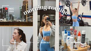 my 5am morning routine ️ realistic habits fitness skincare  2024