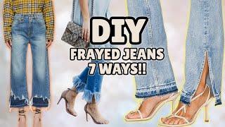 DENIM TRENDS 7 EASY Ways To Fray Jeans  DIY with Orly Shani