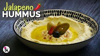 Jalapeno Hummus Recipe at Home  Roasted Garlic and Lemon by Suriyas Kitchen