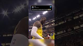 Warriors do LeBron dirty and leave him a empty bottle of powder for his signature pre-game ritual 