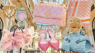 Shopping in Milan CHANEL LV JIMMY CHOO BULGARI ETRO FENDI CELINE....Luxury Shopping Vlog 2024