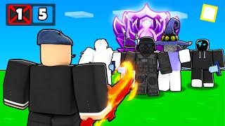 Most INSANE 1v5 Clutch With Handcam In RANKED.. Roblox Bedwars