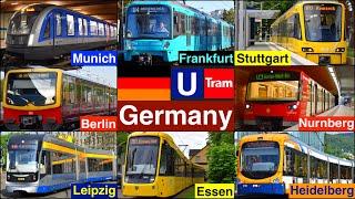 U Bahn Tram  Commuter train in Germany