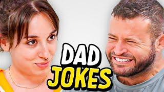 Dad Jokes  Dont laugh Challenge  Abby vs Andrew  Raise Your Spirits