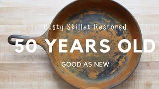 How to Season a Rusty Cast Iron Skillet  How to Fix  Clean and Restore Cast Iron