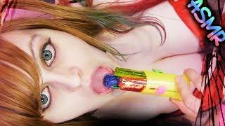 ASMR  Lollipop Licking ░  Triple Power Push Pop  Wet Mouth Sounds Candy Food Eating 