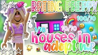 RATING PREPPY ADOPT ME HOUSES IN A RICH SERVER 🪩 #preppy #preppyadoptme