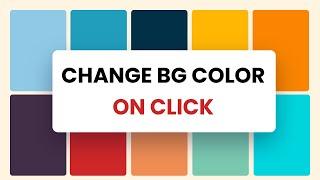 Background Color Changer On Click  Javascript Mini Project