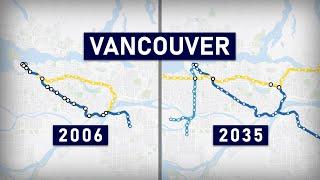 Evolution of the Vancouver SkyTrain 1985-2035 animation