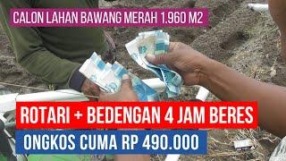 ROTARI & BIKIN BEDENGAN 4 JAM BERES ONGKOS RP 490.000 PER 1.960 M2 DI CALON LAHAN BAWANG MERAH