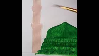 Easy painting hacksBeautiful mosque Hacks for bigenners  Poster color on paper