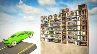 Cars vs Cut-Away Building  Teardown