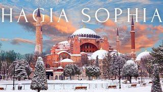 Snowy Istanbul - Hagia Sophia Mosque and Bosphorus
