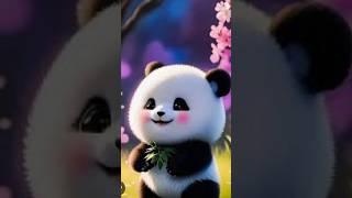 Cute panda rescued the poor little kitten panda #panda #kitten #funny #ai