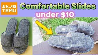 Comfortable Slides under $10 from Temu - Heres how they look and feel - indoor use