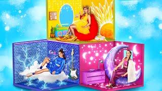 Triplets Build a Secret Corner Rooms Sun Girl vs Moon Girl vs Storm Girl