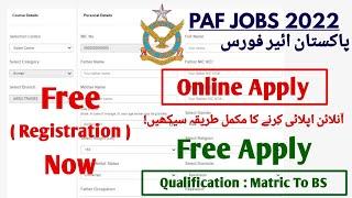 PAF Online Registration  PAF Online Apply  How To PAF Online Apply  Registration Now