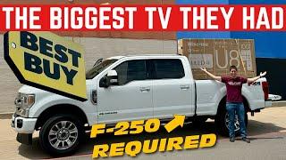 I BOUGHT The BIGGEST TV Best Buy Would SELL Me F-250 Required