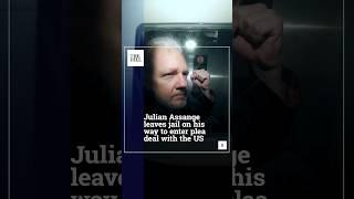 Julian Assange Leaves Jail On His Way To Enter Plea Deal With The US