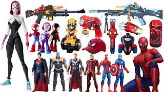 Spider-man pop toy series Unbox Marvel hero toy figures pop action dolls Spider-Man pop toy guns