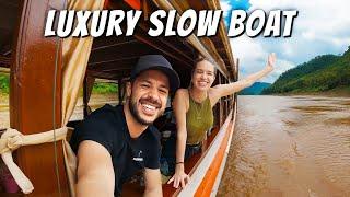 AMAZING LUXURY SLOW BOAT CRUISE down the MEKONG RIVER Thailand to Luang Prabang Laos