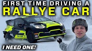 MY FIRST TIME DRIVING A RALLY CAR - FORD FIESTA ST RALLY CAR ON SNOW