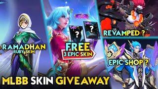 3 FREE EPIC SKIN EVENT  NEW RAMADHAN SKIN  REVAMP COLLECTOR ? - Mobile legends #whatsnext