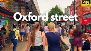 London Oxford street amazing walk around the street. 4K.