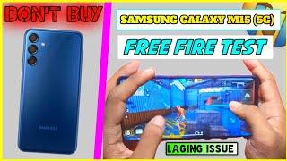SAMSUNG GALAXY M15 5G FREE FIRE TEST  samsung galaxy m15 5g free fire gameplay + Battery Drain Test