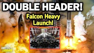 Again S28 & B10 Double Static Fire Falcon Heavy Launch With Spaceplane   Episode 24