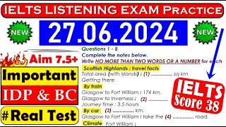 IELTS LISTENING PRACTICE TEST 2024 WITH ANSWERS  27.06.2024