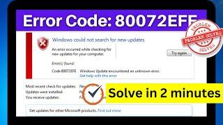 FIXED Windows 7 Update Error 80072EFE in 2024