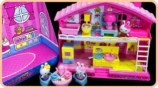 Pink Rabbit Mini House Friends Set Satisfying with Unboxing Compilation Toys ASMR