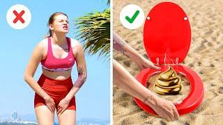 HOW TO MAKE A BEACH TOILET??  Best Summer Hacks