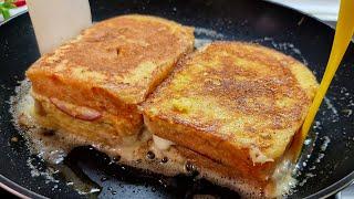 I have never eaten such delicious toast Quick breakfast in 5 minutes Easy recipe