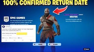 KRATOS SKIN RETURN RELEASE DATE Kratos Coming Back To Fortnite Chapter 5