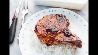 Saucy Brown Sugar Baked Pork Chops