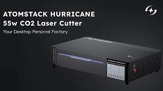 AtomStack Hurricane Professional Desktop 55W CO2 Laser Cutter