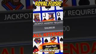 Imagine hitting the ROYAL FLUSH and getting a hand pay #shorts #poker #casino