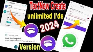 How to create TextNow account 2024 & Fake USA  Whatsapp number kaise banaye